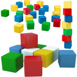 Opakowanie Kostki kolorowe 10el