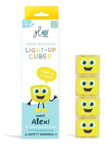 Kostki sensoryczne świecące w wodzie Alex. Wydawca: Glo Pals. Multiszop.pl Opakowanie Kostki sensoryczne świecące w wodzie Alex