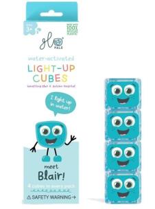 Kostki sensoryczne świecące w wodzie Blair turkus. Wydawca: Glo Pals. Multiszop.pl Opakowanie Kostki sensoryczne świecące w wodzie Blair turkus