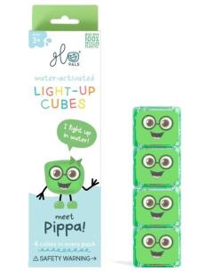 Kostki sensoryczne świecące w wodzie Pippa ziel. Wydawca: Glo Pals. Multiszop.pl Opakowanie Kostki sensoryczne świecące w wodzie Pippa ziel