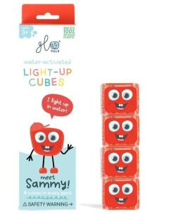 Kostki sensoryczne świecące w wodzie Sammy czerw. Wydawca: Glo Pals. Multiszop.pl Opakowanie Kostki sensoryczne świecące w wodzie Sammy czerw