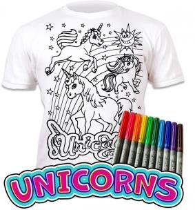 Opakowanie Koszulka do wielokrotnego kolor. Jednorożec 9-11