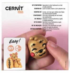 Opakowanie Kot Szczęścia DIY glinka polimer