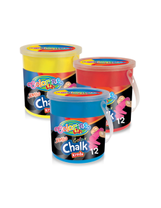Opakowanie Kreda kolorowa Jumbo Colorino Kids wiaderko 12 sztuk mix