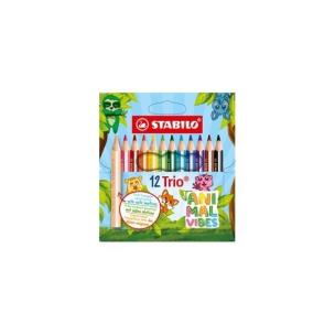 Opakowanie Kredka drewniana Trio gruba Animal vibes 12szt