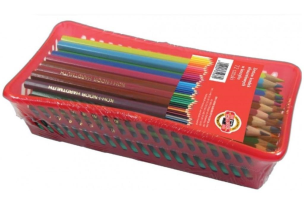 Kredki akwarelowe w koszyku 72 kolory. Wydawca: Koh-I-Noor. Multiszop.pl Opakowanie Kredki akwarelowe w koszyku 72 kolory