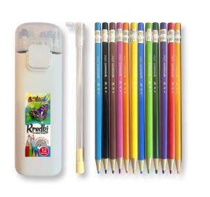 Opakowanie Kredki automatyczne w tubie 12 kolorów + temper.