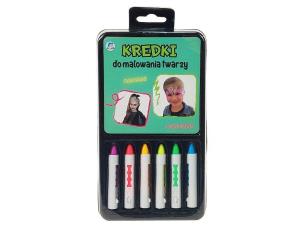 Opakowanie Kredki do malowania twarzy 6 kolorów