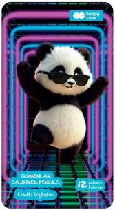 Opakowanie Kredki drewniane trójkątne 12 kolorów HAPPY COLOR