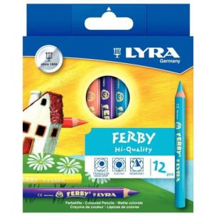 Opakowanie Kredki Ferby trójkątne 12kol LYRA