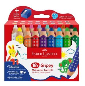 Opakowanie Kredki Grippy 16kol + temperówka FABER CASTELL