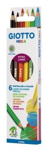 Opakowanie Kredki Mega 6 kolorów GIOTTO