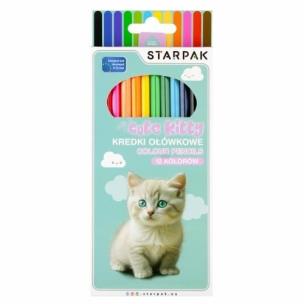 Kredki ołówkowe 12 kolorów Cuties Kotki. Wydawca: Starpak. Multiszop.pl Opakowanie Kredki ołówkowe 12 kolorów Cuties Kotki