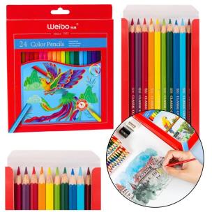 Kredki ołówkowe 24 kolory. Wydawca: Leantoys. Multiszop.pl Opakowanie Kredki ołówkowe 24 kolory