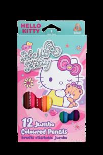 Opakowanie Kredki ołówkowe trójkątne Jumbo Hello Kitty 12 kolorów
