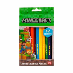 Opakowanie Kredki ołówkowe trójkątne Jumbo Minecraft 12 kolorów