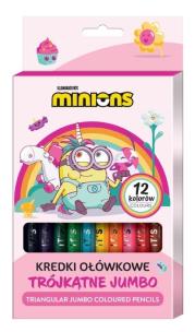 Opakowanie Kredki ołówkowe trójkątne Minionki 12 kolorów