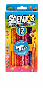 Kredki pachnące ołówkowe 12szt. Wydawca: Scentos. Multiszop.pl Opakowanie Kredki pachnące ołówkowe 12szt