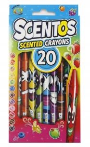 Kredki pachnące świecowe 20szt. Wydawca: Scentos. Multiszop.pl Opakowanie Kredki pachnące świecowe 20szt