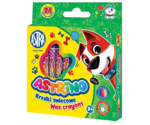 Opakowanie Kredki świecowe 24 kolory Astrino ASTRA