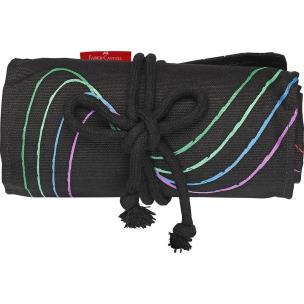 Kredki trójkątne Black Edition piórnik rolow 72szt. Wydawca: Faber Castell. Multiszop.pl Opakowanie Kredki trójkątne Black Edition piórnik rolow 72szt