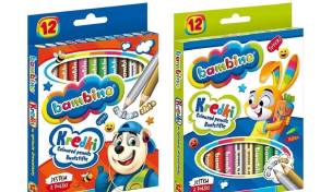 Opakowanie Kredki w oprawie drewnianej 12 kolorów BAMBINO