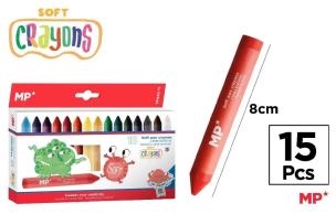 Opakowanie Kredki woskowe miękkie 15 kolorów