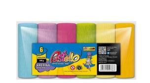 Krepina mini 10x250cm 180g 6 kolorów pastelowych. Wydawca: Alfa Pastello. Multiszop.pl Opakowanie Krepina mini 10x250cm 180g 6 kolorów pastelowych