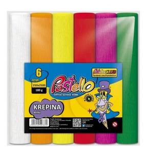 Krepina mini 20x250cm 180g 6 kolorów intensywnych. Wydawca: Alfa Pastello. Multiszop.pl Opakowanie Krepina mini 20x250cm 180g 6 kolorów intensywnych