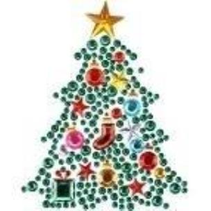 Opakowanie Kryształki samoprzylepne choinka 85x110mm