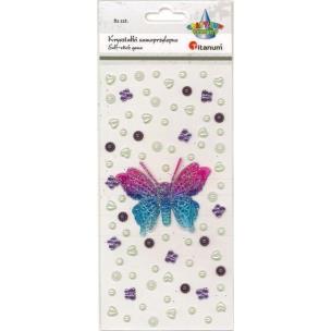 Opakowanie Kryształki samoprzylepne motyl 3D 75x60mm 82szt