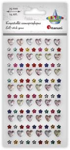 Opakowanie Kryształki samoprzylepne na pasku 75mm mix 14szt