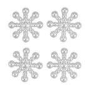 Opakowanie Kryształki samoprzylepne płatki śniegu 24szt