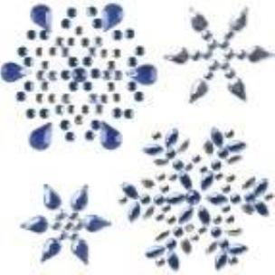 Opakowanie Kryształki samoprzylepne płatki śniegu 8szt