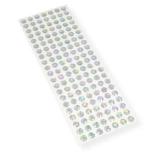 Opakowanie Kryształki samoprzylepne srebrne 10mm