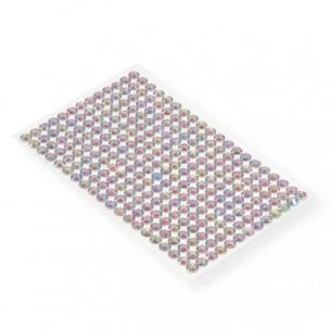 Opakowanie Kryształki samoprzylepne srebrne 6mm