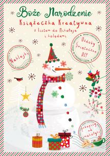 Okładka książki Książeczka kreatywna Bałwanek z ozdobami świątecznymi