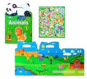 Opakowanie Książeczka z naklejkami wielorazowymi zwierzęta