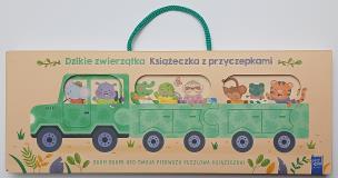 Książeczka z przyczepkami. Dzikie zwierzątka. Autor:   Praca zbiorowa. Multiszop.pl Okładka książki Książeczka z przyczepkami. Dzikie zwierzątka