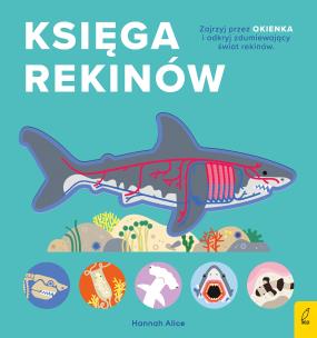 Księga rekinów. Encyklopedia z folią. Autor: Opracowanie zbiorowe. Multiszop.pl Okładka książki Księga rekinów. Encyklopedia z folią
