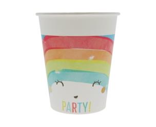 Opakowanie Kubeczki papierowe Rainbow Party 200ml 8szt