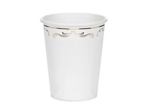 Opakowanie Kubeczki z ornamentem biały 220ml 6szt