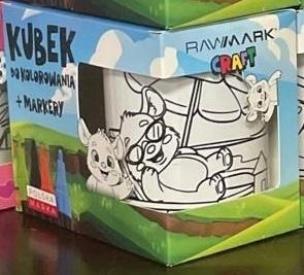 Kubek do malowania z markerami puciek. Wydawca: Rawmark. Multiszop.pl Opakowanie Kubek do malowania z markerami puciek