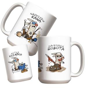 Opakowanie Kubek - Kawa, książka, robota 440ml