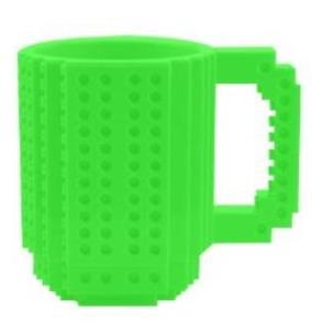 Opakowanie Kubek klockowy Neon zielony
