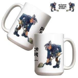 Kubek - Po kawce lepiej się grzebie 440ml. Wydawca: Molom. Multiszop.pl Opakowanie Kubek - Po kawce lepiej się grzebie 440ml