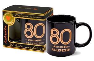 Opakowanie Kubek Premium Urodziny 80