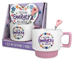 Opakowanie Kubek serce - Szczęśliwa emerytka