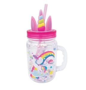 Opakowanie Kubek ze słomką Jednorożec 570ml