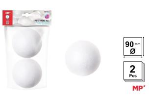 Opakowanie Kulki styropianowe do zdobienia 90mm 2szt
